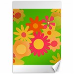 Groovy Mod Floral Canvas 24  x 36 