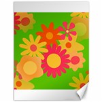 Groovy Mod Floral Canvas 36  x 48 