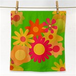 Groovy Mod Floral Face Towel