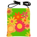 Groovy Mod Floral Shoulder Sling Bag