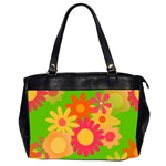 Groovy Mod Floral Oversize Office Handbag (2 Sides)