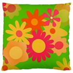 Groovy Mod Floral Large Cushion Case (One Side)