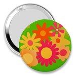 Groovy Mod Floral 3  Handbag Mirror