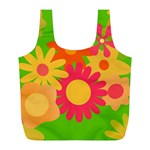 Groovy Mod Floral Full Print Recycle Bag (L)