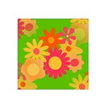 Groovy Mod Floral Satin Bandana Scarf