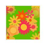 Groovy Mod Floral Small Satin Scarf (Square)