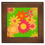 Groovy Mod Floral Framed Tile