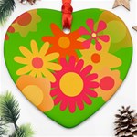 Groovy Mod Floral Ornament (Heart)