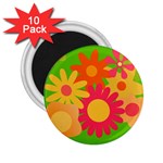 Groovy Mod Floral 2.25  Magnet (10 pack)