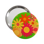 Groovy Mod Floral 2.25  Handbag Mirror