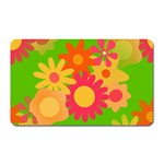 Groovy Mod Floral Magnet (Rectangular)