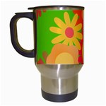 Groovy Mod Floral Travel Mug (White)