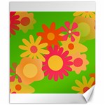 Groovy Mod Floral Canvas 8  x 10 