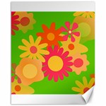 Groovy Mod Floral Canvas 16  x 20 