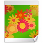 Groovy Mod Floral Canvas 11  x 14 