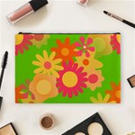 Groovy Mod Floral Cosmetic Bag (Large)