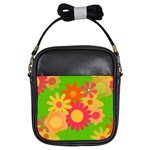 Groovy Mod Floral Girls Sling Bag