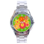 Groovy Mod Floral Stainless Steel Analogue Watch