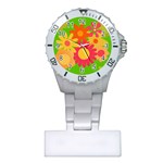 Groovy Mod Floral Plastic Nurses Watch