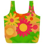 Groovy Mod Floral Full Print Recycle Bag (XL)