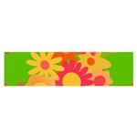 Groovy Mod Floral Satin Scarf (Oblong)