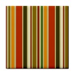 Earth color stripes ceramic wall tile / Tile Coaster / Tile trivet