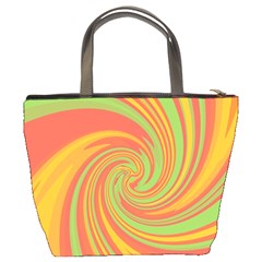 Green and orange twist Bucket Bags from ArtsNow.com Back