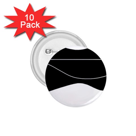 Black and white 1.75  Buttons (10 pack) from ArtsNow.com Front