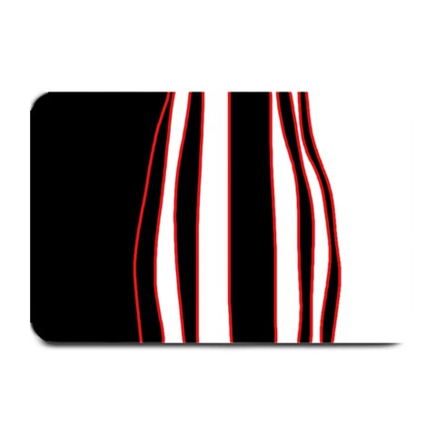 White, red and black lines Plate Mats from ArtsNow.com 18 x12  Plate Mat