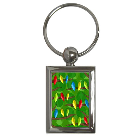 Parrots Flock Key Chains (Rectangle)  from ArtsNow.com Front