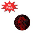 Red dragon 1  Mini Buttons (10 pack) 