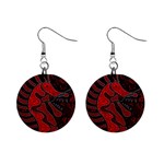 Red dragon Mini Button Earrings