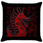 Red dragon Throw Pillow Case (Black)