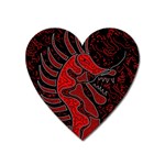 Red dragon Heart Magnet