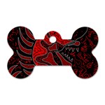 Red dragon Dog Tag Bone (One Side)