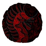 Red dragon Large 18  Premium Flano Round Cushions