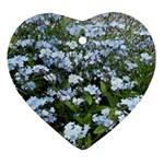 Blue Forget-me-not flowers Ornament (Heart) 