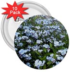 Blue Forget-me-not flowers 3  Buttons (10 pack) 