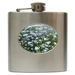 Blue Forget-me-not flowers Hip Flask (6 oz)