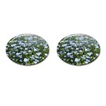 Blue Forget-me-not flowers Cufflinks (Oval)