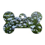 Blue Forget-me-not flowers Dog Tag Bone (One Side)