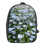 Blue Forget-me-not flowers School Bags(Large) 