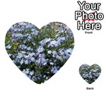 Little Blue Forget-me-not flowers Multi-purpose Cards (Heart) 