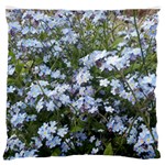 Little Blue Forget-me-not flowers Large Flano Cushion Case (One Side)