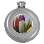 Colored by Tulips Round Hip Flask (5 oz)