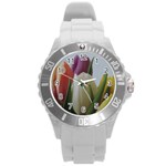 Colored by Tulips Round Plastic Sport Watch (L)