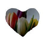 Colored by Tulips Standard 16  Premium Flano Heart Shape Cushions