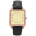 Gold Yellow color design Rose Gold Leather Watch 