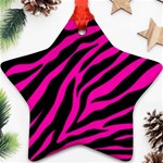 pink zebra  Ornament (Star)