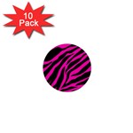 pink zebra  1  Mini Button (10 pack) 